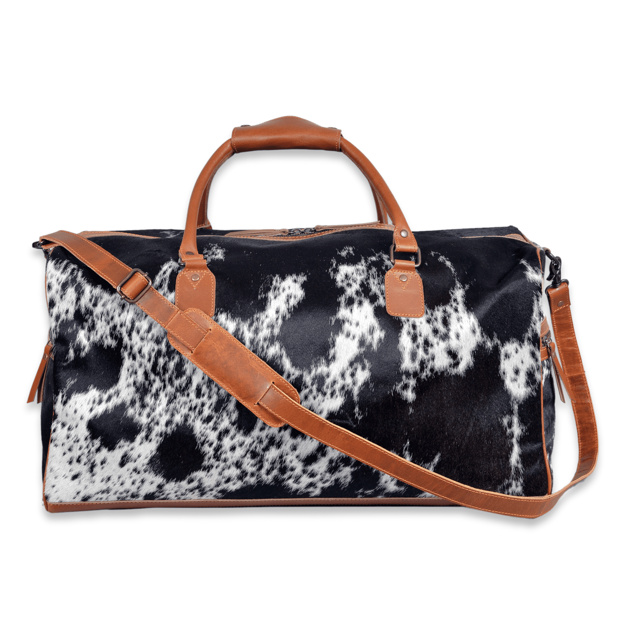 The Highlands Black Large Genuine Cowhide Weekender Duffel Luggage & BagsRanch Junkie